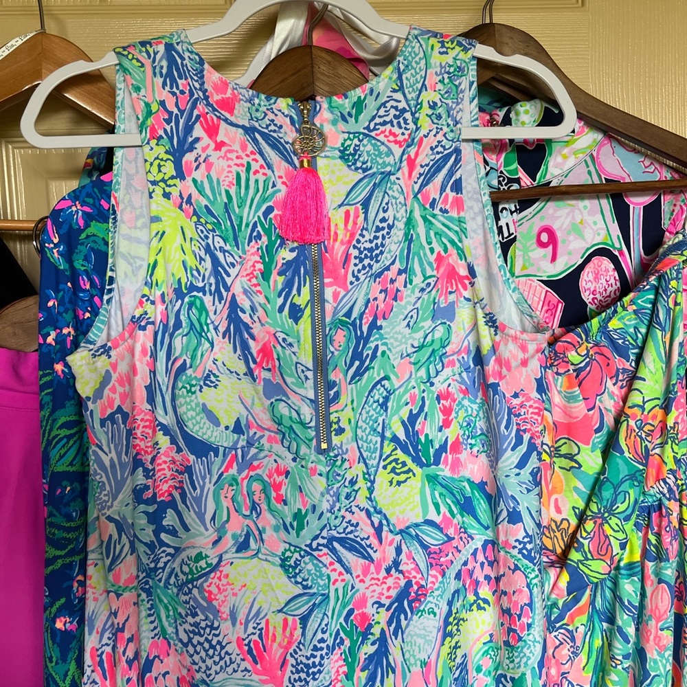 🦄EUC!! Lilly Pulitzer dress in Mermaids cove - Picture 3 of 5
